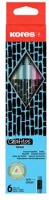 Kores COR_IK92813 grafitceruza radírral, hb, háromszögletű, kores 