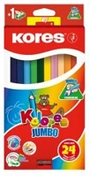 Kores COR_IK93524 színes ceruza készlet, háromszögletű, jumbo, kores 