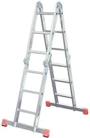 Krause 120687 Csuklós létra, univerzális, 4x3 lépcsőfok, alumínium,  