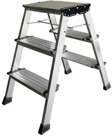 Krause 126030 Fellépő, 3 lépcsőfokos, alumínium,  