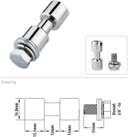 Kupo KS-013F 17mm spigot, chrome-plated 3/8