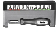 Kwb 151010 Profi industrial steel ipari acél bit készlet marokcsavarozóval, 12 db-os kép