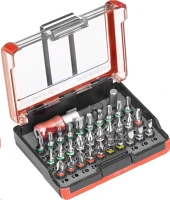 Kwb 162710 Profi bit-box industrial steel bit készlet, 32 db-os, övre csíptethető kép