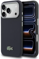 Lacoste LCSCMP17XPLAV Pvc petit pique semi wrap apple iphone 17 pro max tok, magsafe, kék-fekete kép
