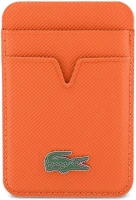 Lacoste LCWMSPLAO Pu iconic petit pique mágneses kártyatartó, magsafe, narancs kép