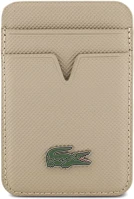 Lacoste LCWMSPLAT Pu iconic petit pique mágneses kártyatartó, magsafe, bézs kép