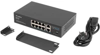 Lanberg 2XGBE LAN port nem menedzselhető poe+ switch kép