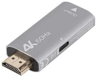 Lanberg AD-HD-DP-01 Hdmi (m)->displayport(f) 4k adapter, szürke kép