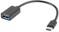 Lanberg AD-OTG-UC-01 Usb kábel 0,15 m usb 2.0 usb a usb c fekete kép