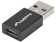 Lanberg AD-UC-UA-01 Adapter usb type-c f -am 3.1 black kép