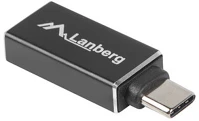Lanberg AD-UC-UA-02 Csatlakozó átlakító usb 3.0 type c usb 3.0 type a fekete kép