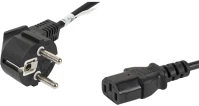 Lanberg CA-C13C-11CC-0018-BK Cee 7/7->iec 320 c13 tápkábel 1,8 m, vde fekete kép