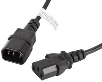 Lanberg CA-C13E-10CC-0018-BK IEC 320 C13 - C14 2,5A FEKETE Ca-c13e-10cc-0018-bk iec 320 c13 - c14 2,5a fekete tápkábel 1,8m kép