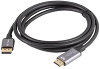 Lanberg CA-DPHD-20CU-0018-BK Displayport (m)->hdmi (m) kábel 1,8 m, 4k, fekete-ezüst kép