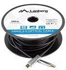 Lanberg CA-HDMI-20FB-1000-BK Hdmi v2.0 m/m cable 100m optical aoc black kép