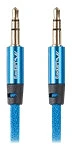 Lanberg CA-MJMJ-10CU-0020-BL Premium cable audio mini jack 3.5mm 3pin. 2m blue kép