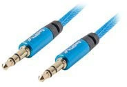 Lanberg CA-MJMJ-10CU-0030-BL Premium cable audio mini jack 3.5mm 3pin. 3m blue kép