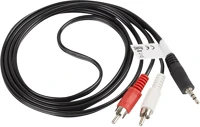 Lanberg CA-MJRC-10CC-0015-BK Stereo audio cable mini jack 3.5mm m ->2x rca cinch 1.5m kép