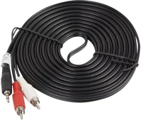 Lanberg CA-MJRC-10CC-0050-BK Stereo audio cable mini jack 3.5mm m ->2x rca cinch 5m kép
