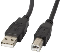 Lanberg CA-USBA-10CC-0005-BK Usb kábel 0,5 m usb 2.0 usb b fekete kép