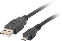 Lanberg CA-USBM-10CC-0018-BK Usb kábel 1,8 m usb 2.0 micro-usb b usb a fekete kép