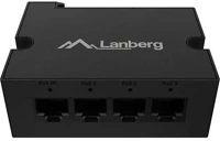 Lanberg DIN-GE4-BT-90W 1gb/s ethernet quad rj45 poe extender kép