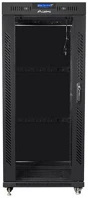 Lanberg FF01-6827-12BL MÉLY:800mm MAG:1431mm lapraszerelt LCD üvegajtós fekete rack szekrény kép
