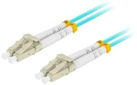 Lanberg FO-LULU-MD31-0010-TQ Optikai patch mm lc/upc-lc/upc duplex 1m lszh om3 50/125 3.0mm aqua kép