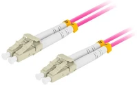 Lanberg FO-LULU-MD41-0200-VT Optikai patch mm lc/upc-lc/upc duplex 20m lszh om4 50/125 3.0mm lila kép