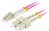 Lanberg FO-LUSU-MD41-0030-VT Optikai patch mm lc/upc-sc/upc duplex 3m lszh om4 50/125 3.0mm lila kép