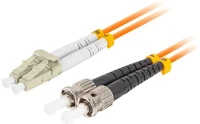 Lanberg FO-STLU-MD21-0100-OG Optikai patch mm st/upc-lc/upc duplex 10m lszh om2 50/125 3.0mm narancssárga kép