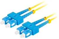Lanberg FO-SUSU-SD11-0100-YE Optikai patch sm sc/upc-sc/upc duplex 10m lszh g657a1 3.0mm sárga kép