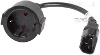 Lanberg IEC 320 C14 APA Iec 320 c14 apa - schuko anya átalakító 20 cm - fekete kép