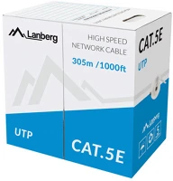 Lanberg LCU5-10CC-0305-BK Hálózati kábel fekete 305 m cat5e u/utp (utp) kép