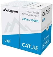 Lanberg LCU5-10CC-0305-S Utp solid cable, cca, cat. 5e, 305m, gray kép