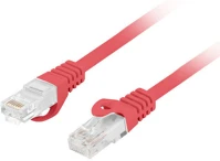 Lanberg PCU6-10CU-0200-R CAT.6 U/UTP LSZH CU AWG26 árnyékolatlan piros patch kábel 2m kép