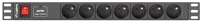 Lanberg PDU-07E-0200-BK Pdu 1u 16a, 7 sockets french, 2m, black