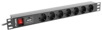 Lanberg PDU-07F-0200-BK Pdu 1u 16a 7 sockets schuco 2m black