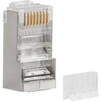 Lanberg PLS-6000 CAT.6 FTP rj45 8p8c univerzális árnyékolt inzerteres csatlakozó dugó 100db/csomag kép