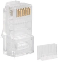 Lanberg PLU-6000 CAT.6 UTP rj45 8p8c moduláris árnyékolatlan adapteres csatlakozó dugó 100db/csomag kép