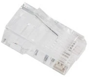 Lanberg PLU-6000EZ CAT.6 UTP rj45 8p8c moduláris árnyékolatlan átvezetős csatlakozó dugó 100db kép