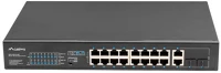 Lanberg RSFE-16P-2C-250 Hálózati kapcsoló beállítást nem igénylő (unmanaged) gigabit ethernet (10/100/1000) ethernet-áramellátás (poe) támogatása 1u fekete kép