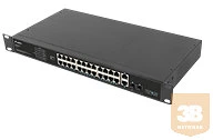 Lanberg RSFE-24P-2C-360 Switch rack 19inch  24x 100mb poe+ 2x combo gigabit 360w kép