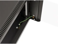 Lanberg WF03-5309-10B mély:350mm mag:500mm lapraszerelt üvegajtós fekete fali rack szekrény kép