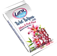 Lara DA503XSZBA8699444263694 Nedves törlőkendő, alkoholmentes lilom illatú kép