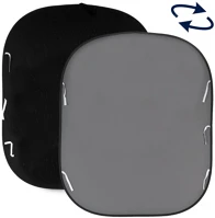 Lastolite LL LB67GB Plain összecsukható kétoldalú háttér 1.8x2.15m black/midgrey kép