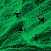Ld GL56510A Halloween dekoráció - pókháló és pókok - zö kép