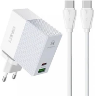 Ldnio A2620C Wall charger  a2620c usb, usb-c 65w + usb-c - usb-c cable kép