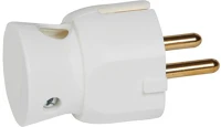 Legrand 050316 2p+f földelt oldalsó bekötésű fehér műanyag csatlakozódugó kép