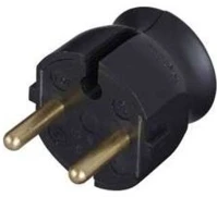 Legrand 054366 Műanyag oldalsó bekötésű fekete 2p+f csatlakozódugó kép